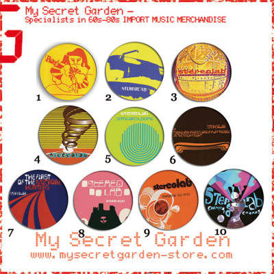 Stereolab - Peng!, Mars Audiac Quintet ,Dots And Loops Album Pinback Button Badge Set ( or Hair Ties / 4.4 cm Badge / Magnet / Keychain Set )